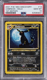 2001 Pokemon Neo Discovery 1st Edition Holographic #13 Umbreon - PSA GEM MT 10 